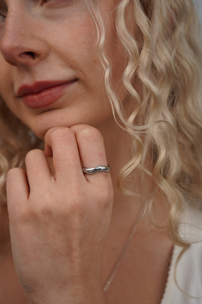 Sandra's Wave Ring In Silver