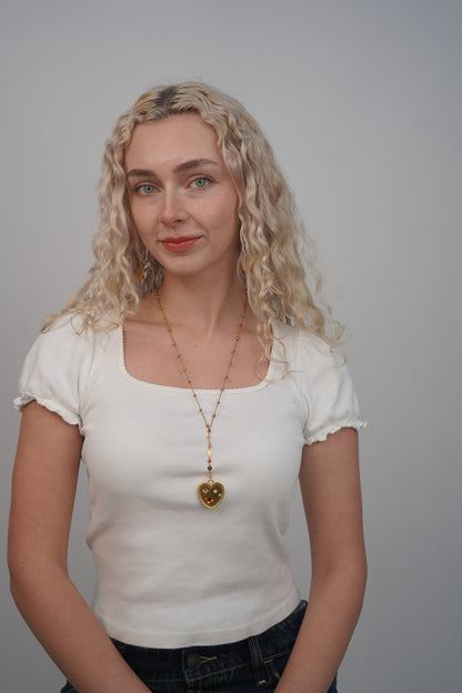 Margot's Gold heart necklace