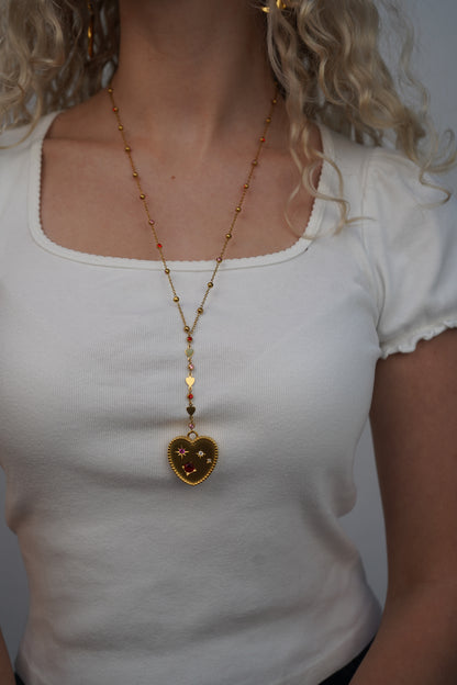 Margot's Gold heart necklace