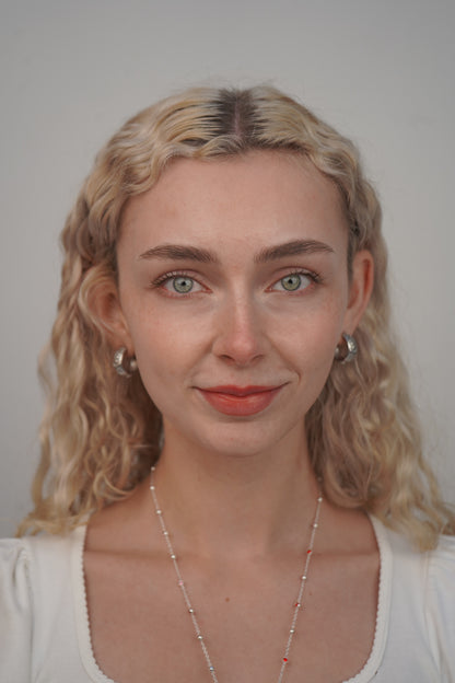 Maria's celestial earrings in silver