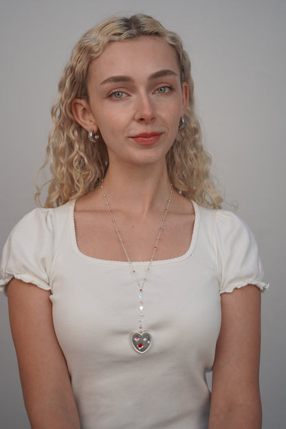 Margot's Heart Necklace in Silver