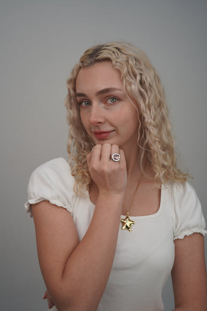 Olivia's Pink Ring in Silver