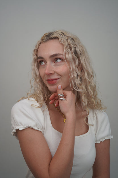 Melissa's twist ring in silver