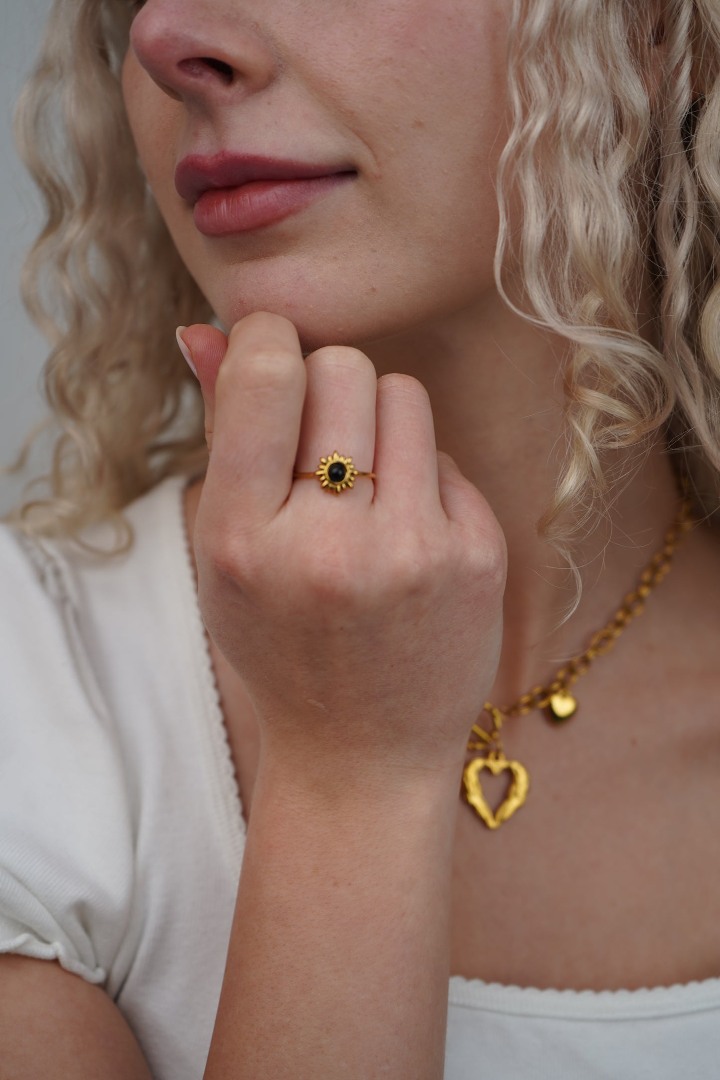 Solara's Sun Ring In Black