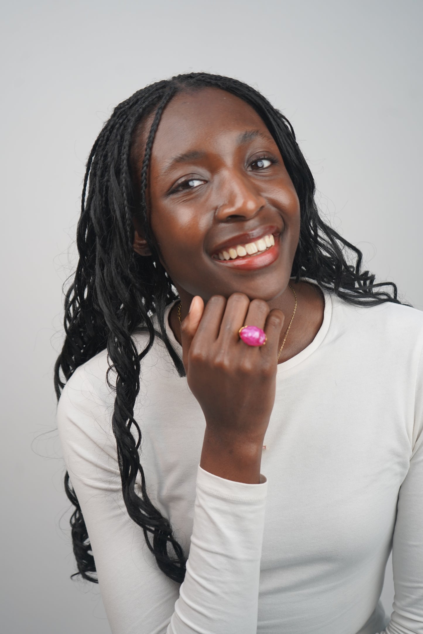 Tally's Pink Ring In Gold