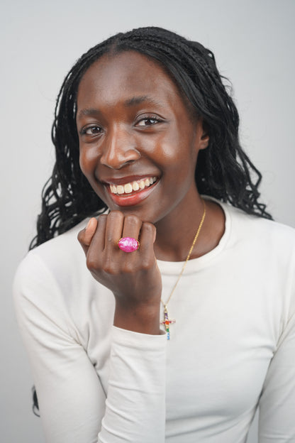 Tally's Pink Ring In Gold