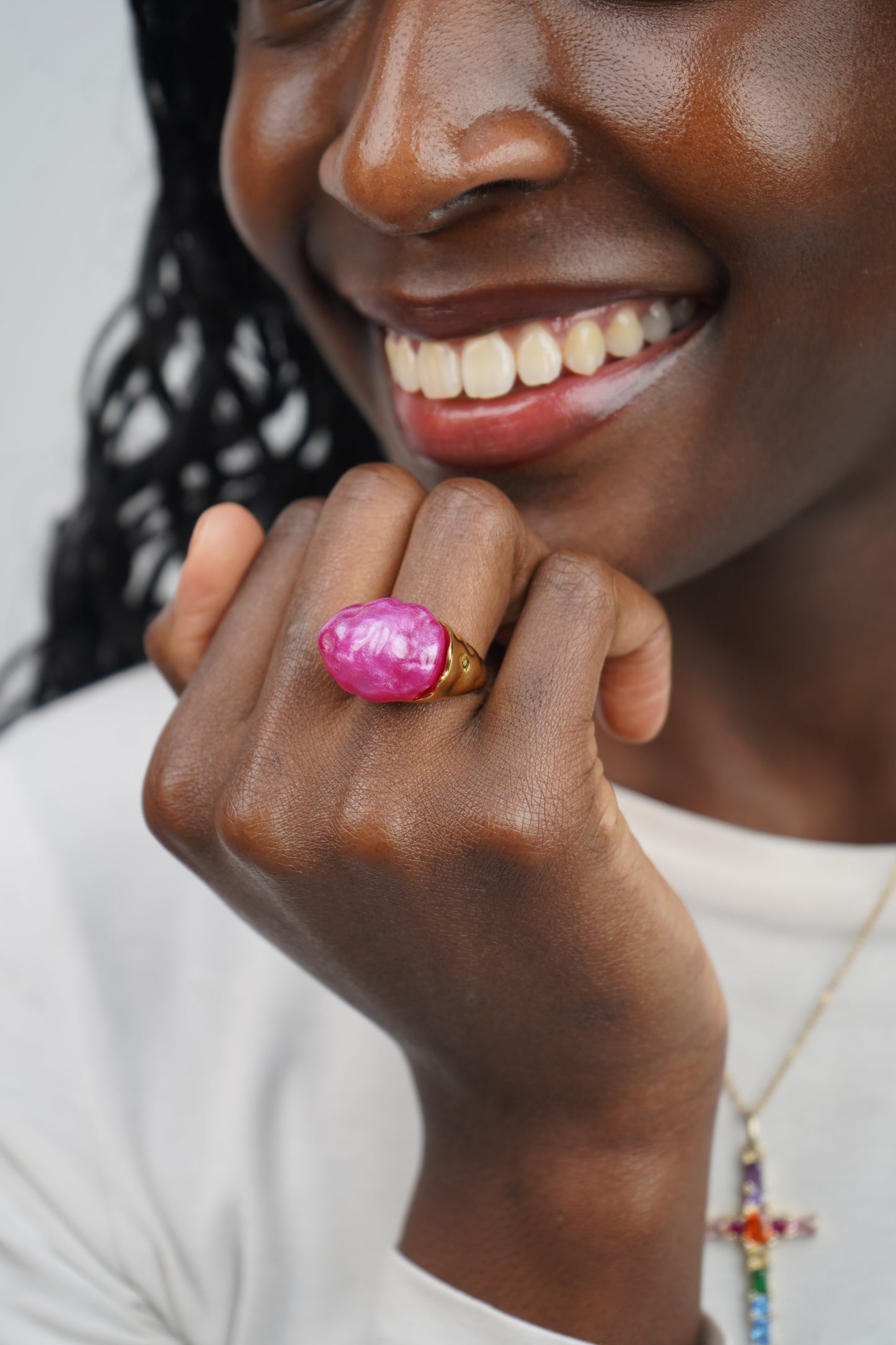 Tally's Pink Ring In Gold