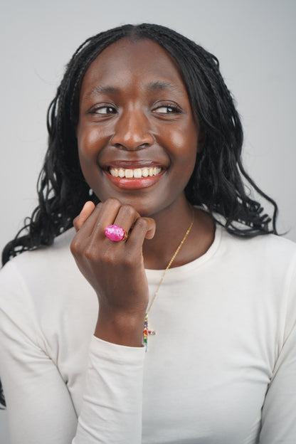 Tally's Pink Ring In Gold