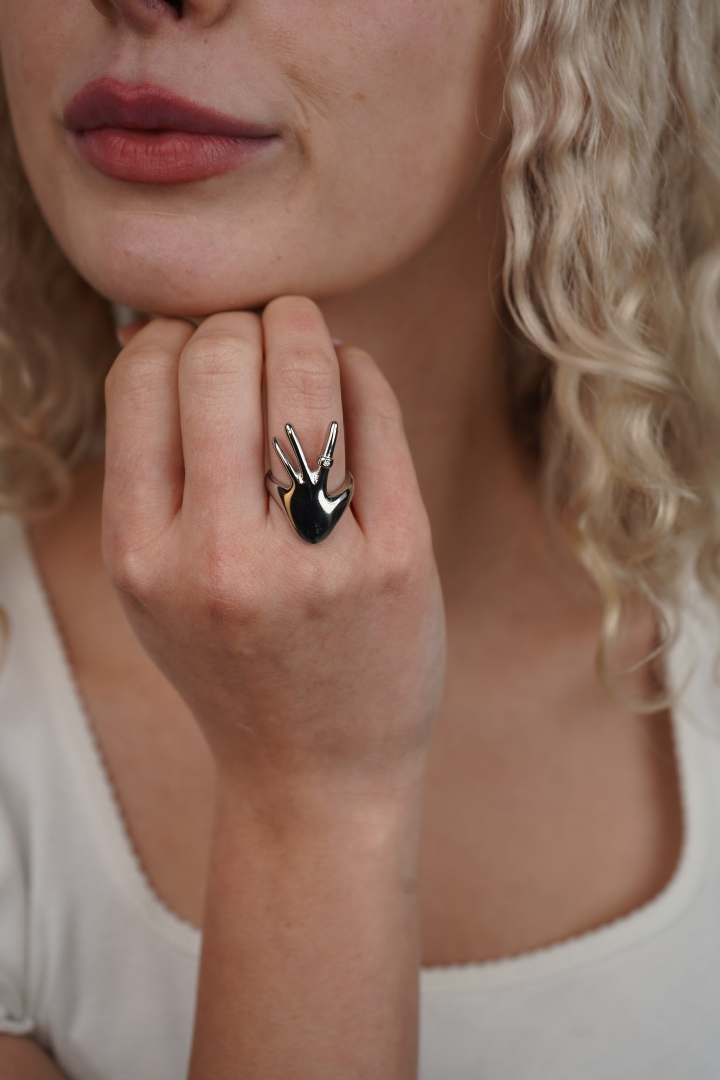 Esmerelda's Hand Ring In Silver