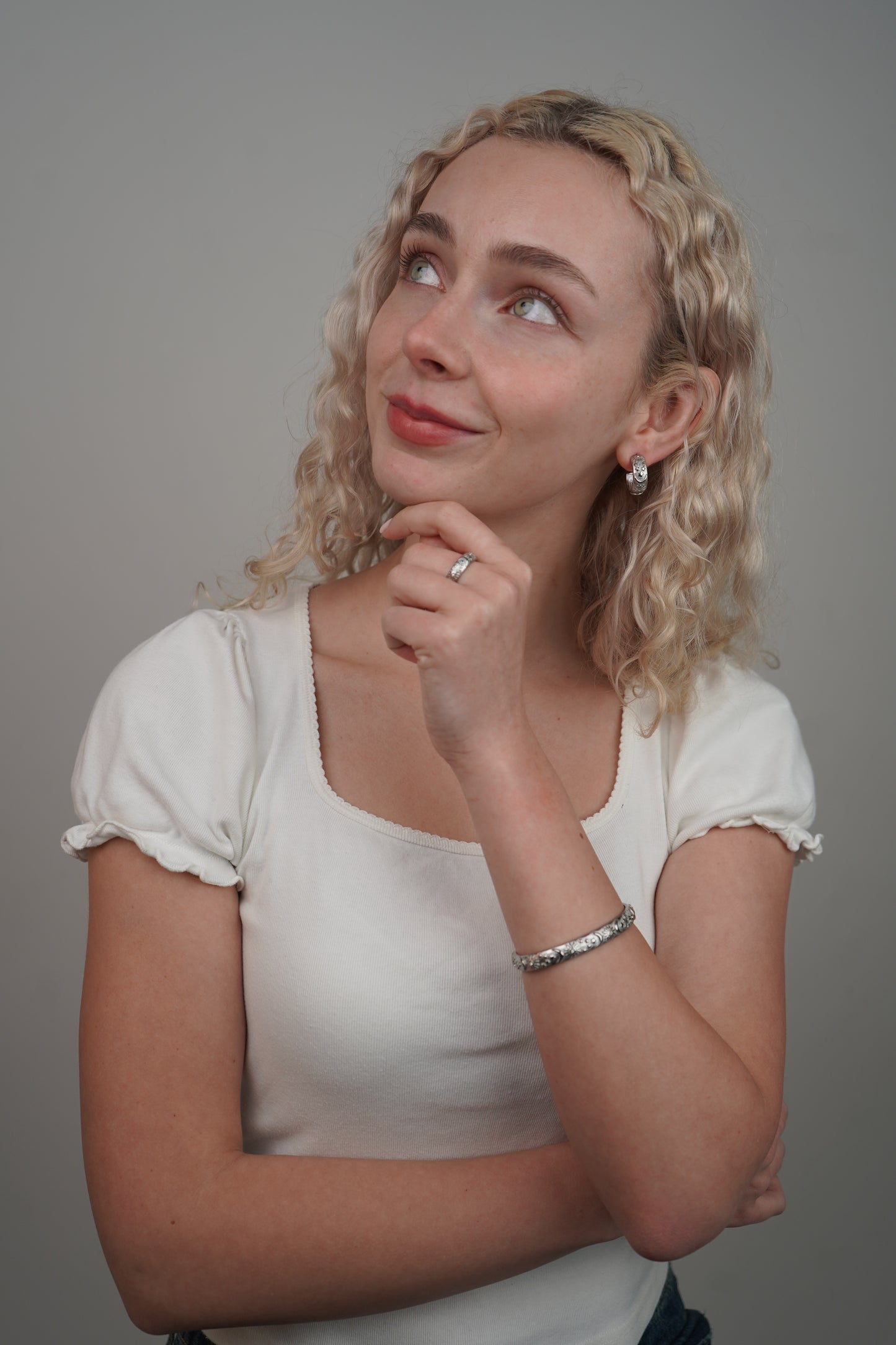 Maria's Celestial Bangle in Silver