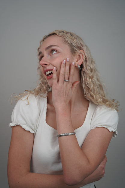 Maria's Celestial Bangle in Silver