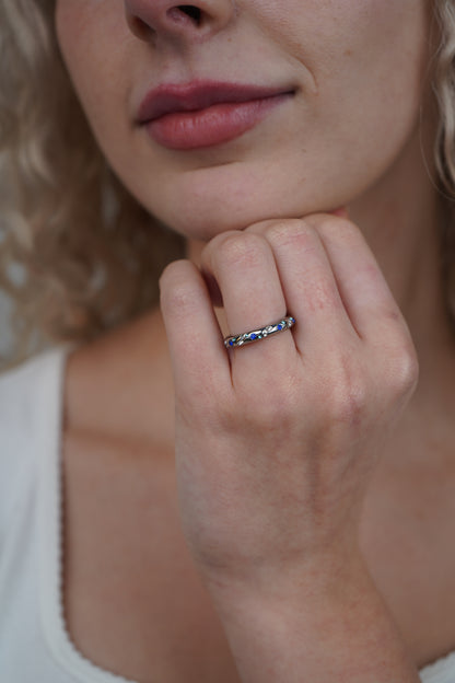 Naomie's moonshine ring in silver