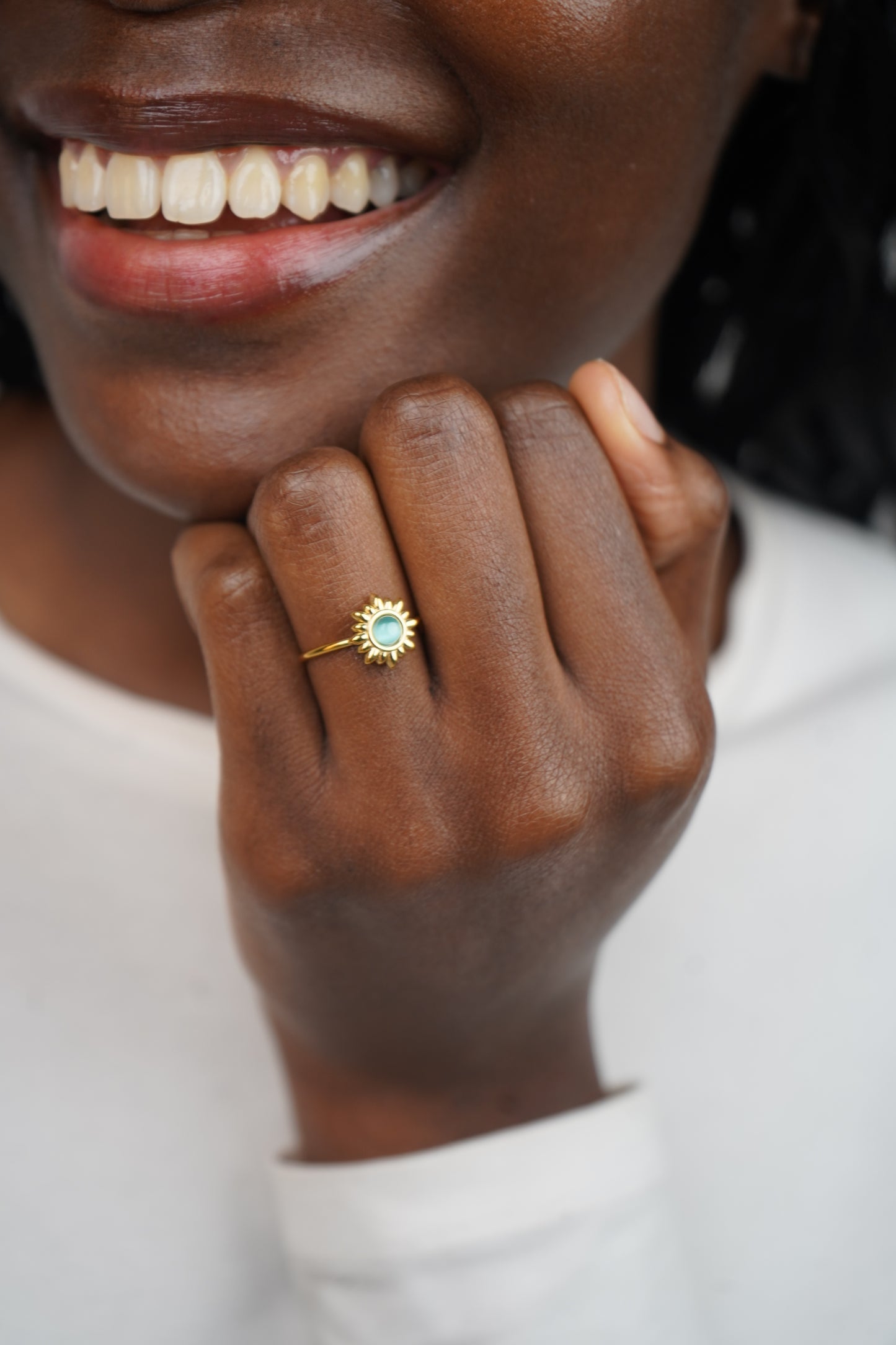 Solara's Sun Ring In Green