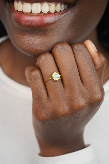 Solara's Sun Ring In Green