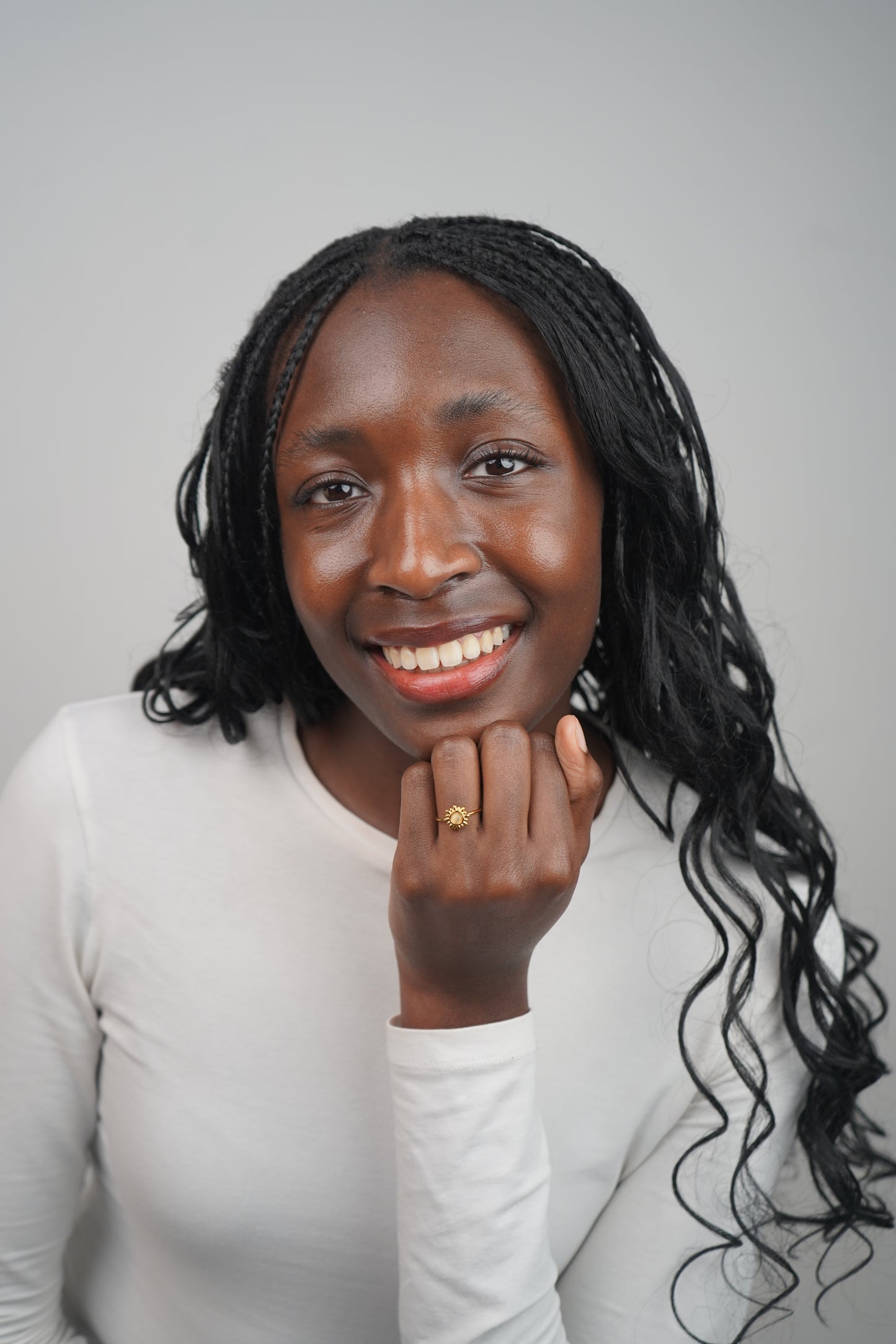 Solara's Sun Ring In White