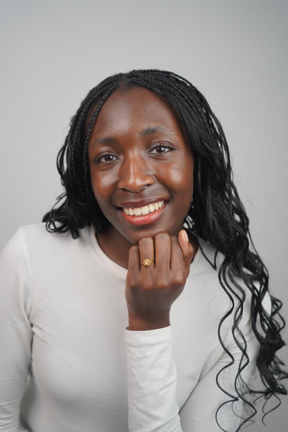 Solara's Sun Ring In White