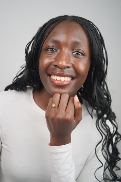 Solara's Sun Ring In White