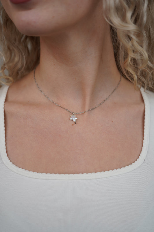 Lyra's Star Necklace In Silver