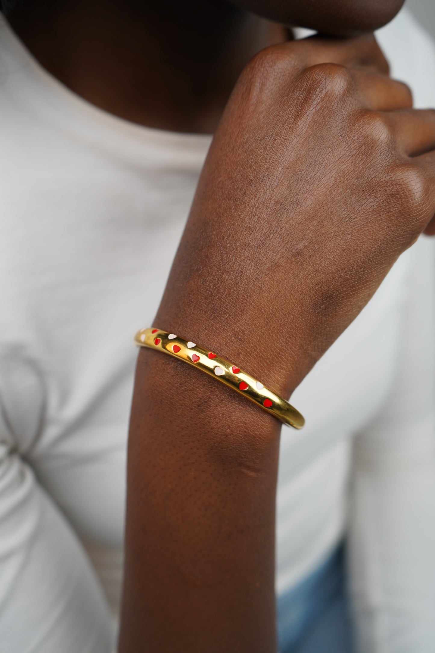 Lolita's heart bangle in Gold