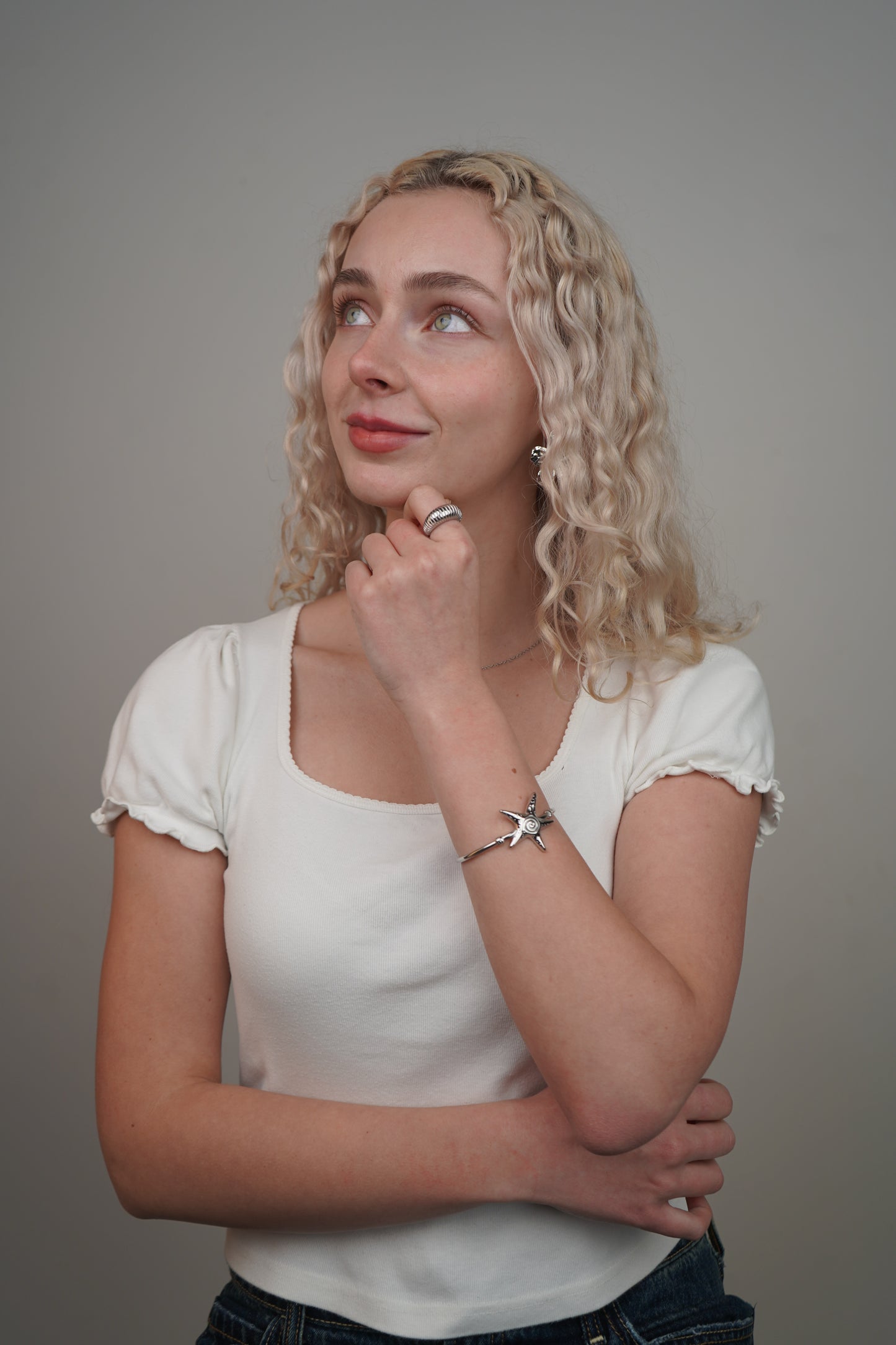 Pim's Swirl Bangle in Silver