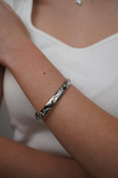 Chiara's Heart Bangle in Silver