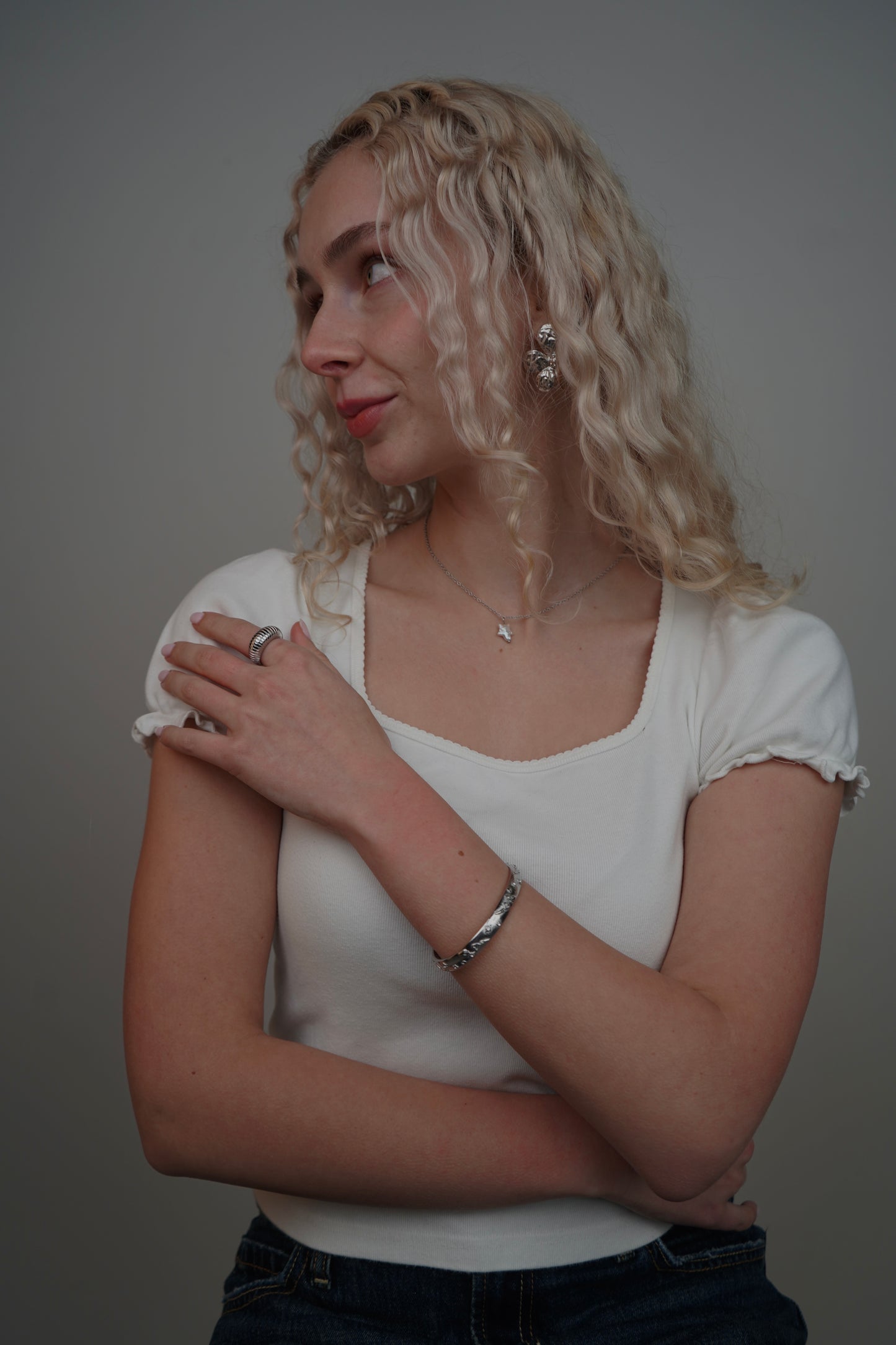 Lyra's Star Necklace In Silver