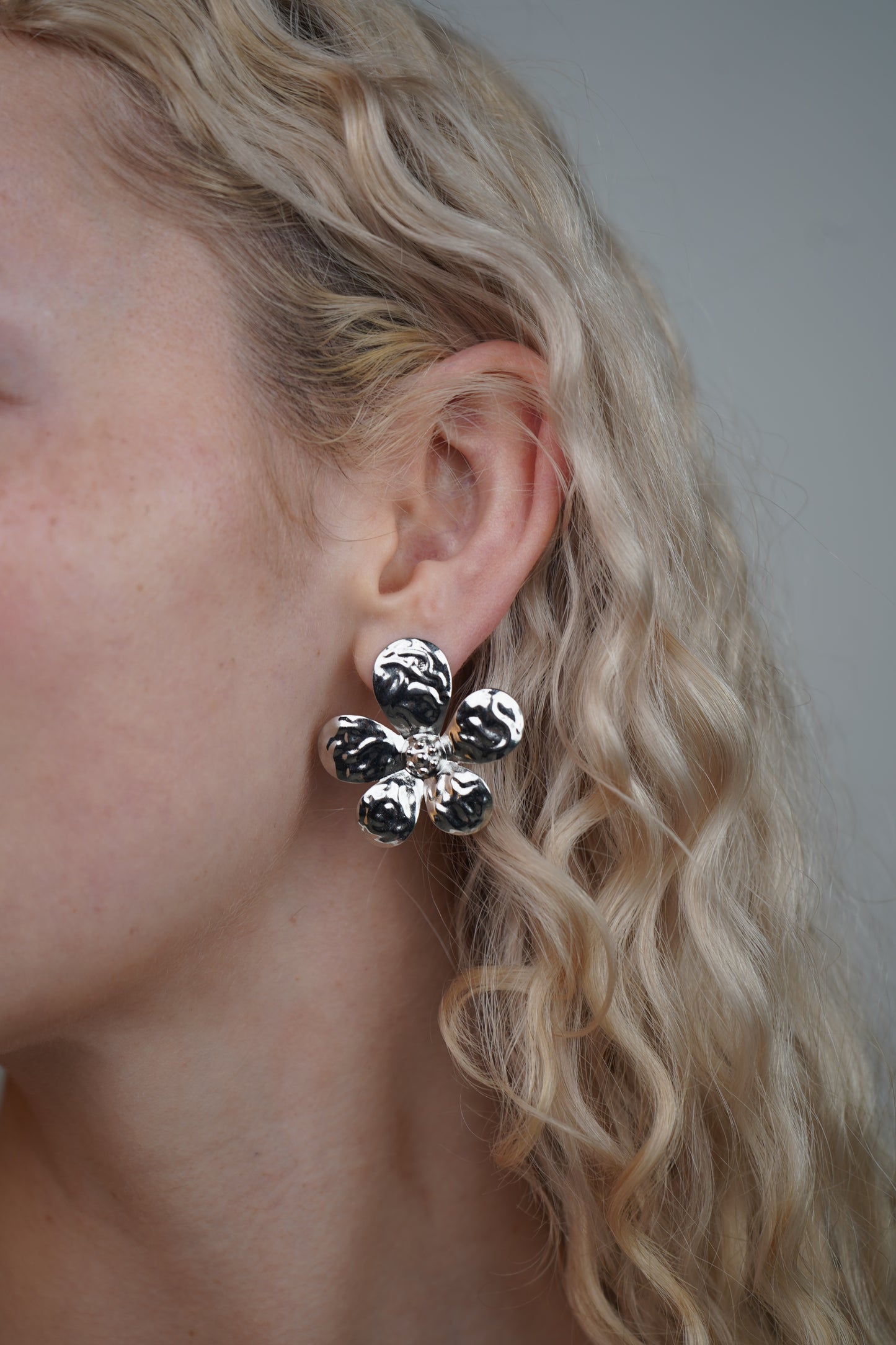Camille's Silver Flower Earrings