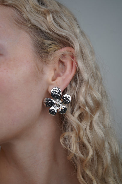 Camille's Silver Flower Earrings