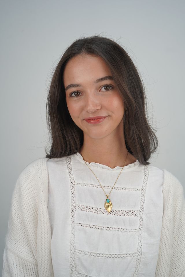 Antonia's green drop pendant