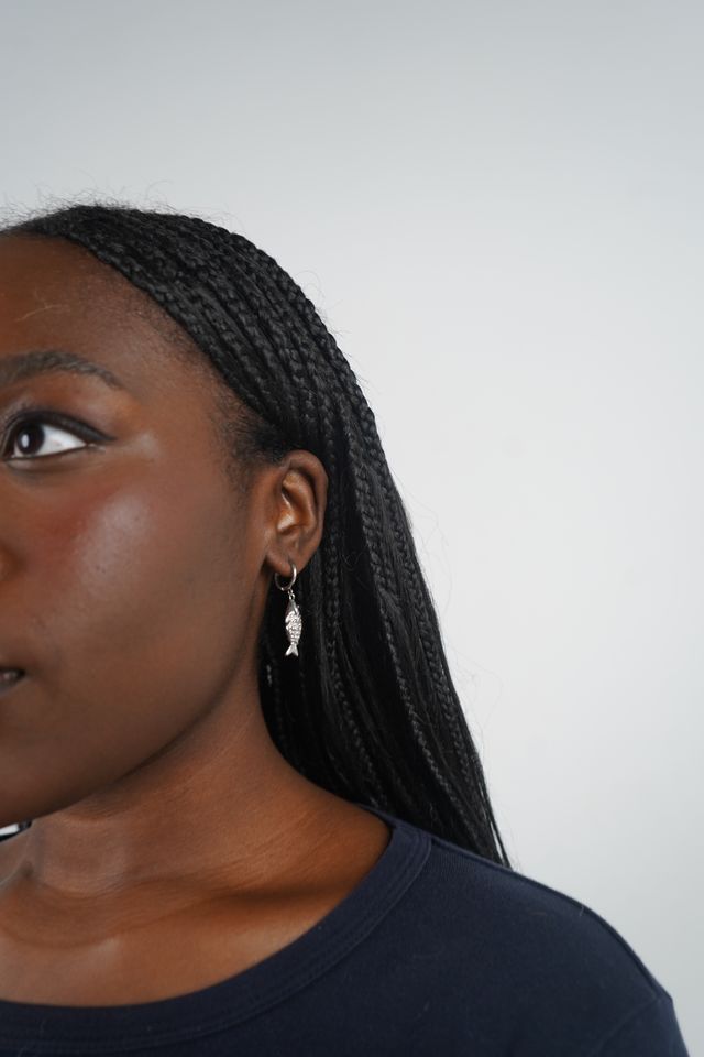 Stella's Silver Fish Hoops