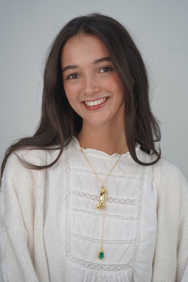 Mia’s droplet gemstone necklace