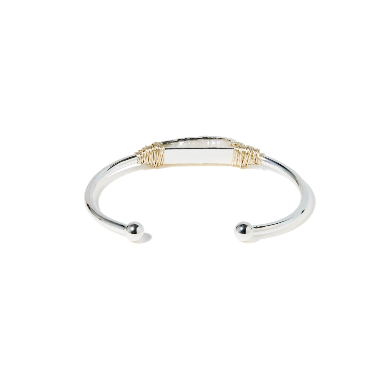 Christina's Pearl Bangle In Silver