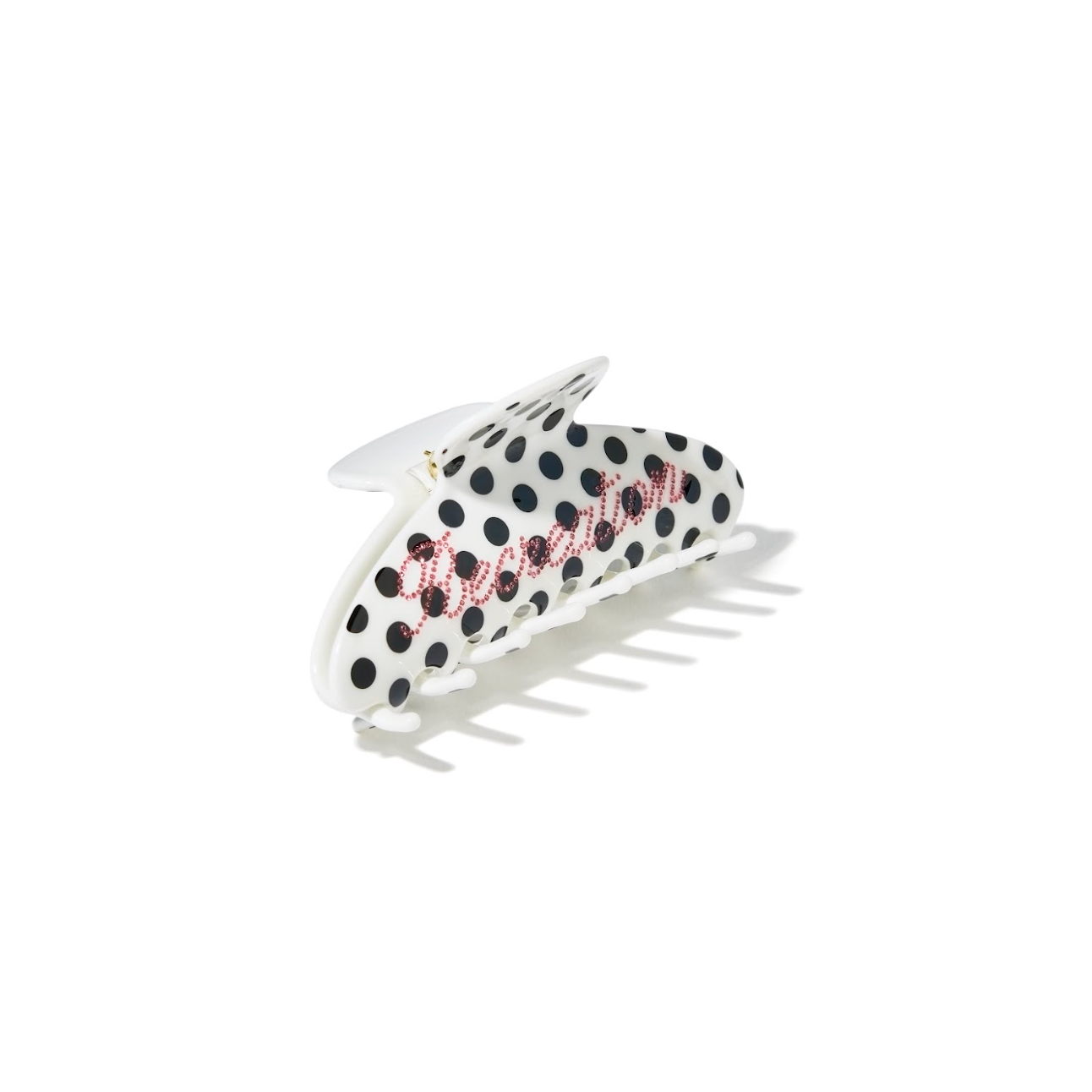 Recreation Jewels Claw Clip - Black Polka Dots