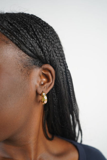 Emma’s multicolored gold hoops