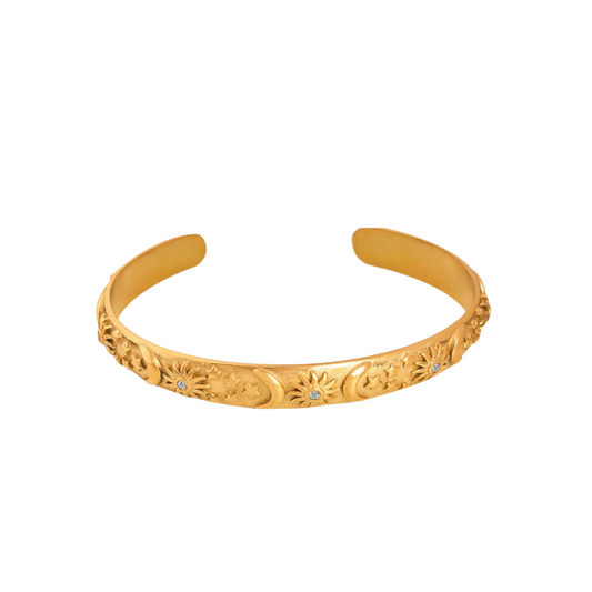 Maria's Celestial Bangle in Gold