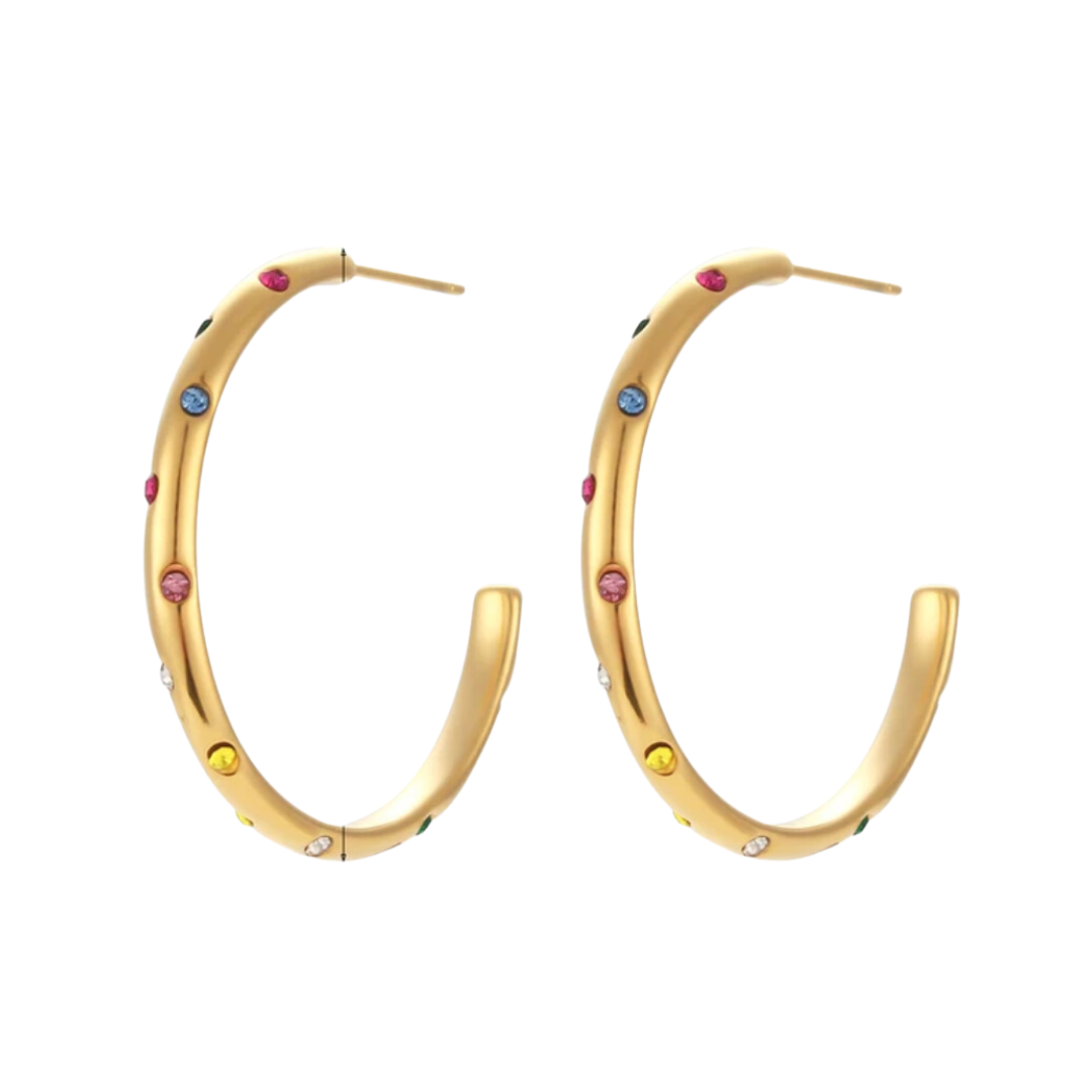 Zoe’s gemstone hoops