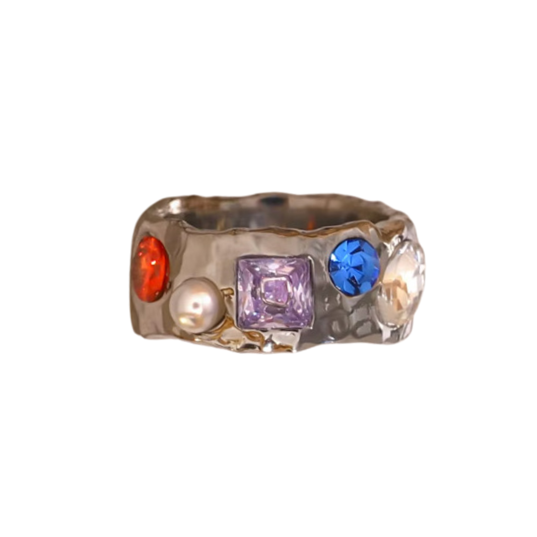 Mokkie’s gemstone ring in silver