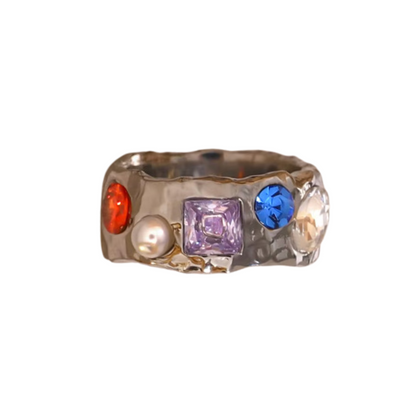 Mokkie’s gemstone ring in silver