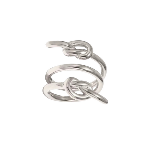 Melissa's twist ring in silver