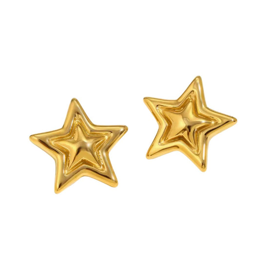 Ellie's Star Studs in Gold