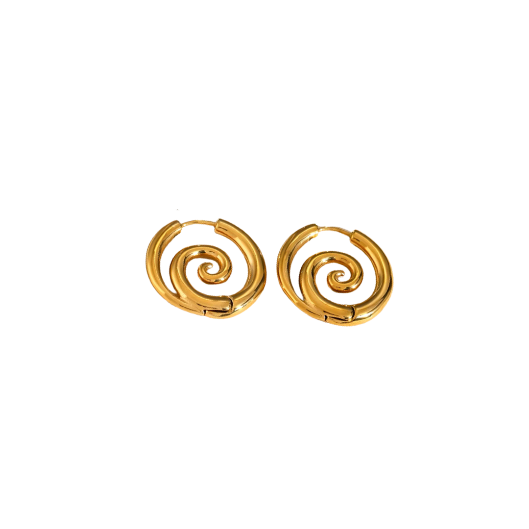 Tilly’s gold swirl earrings