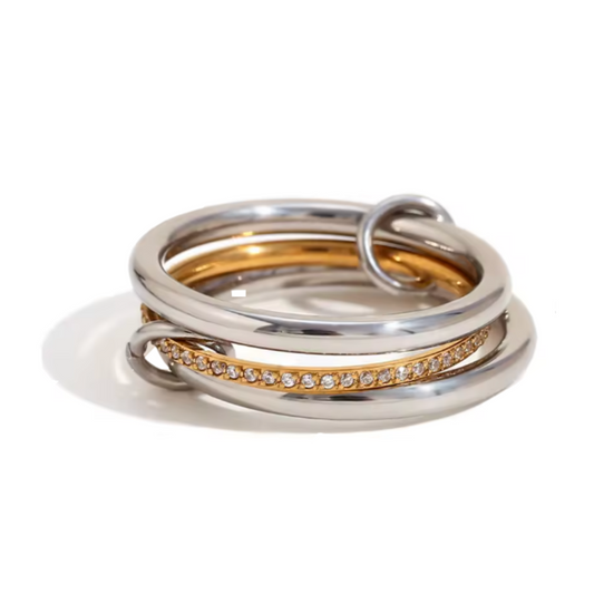 Brianna's Three Stacked Ring in Silver
