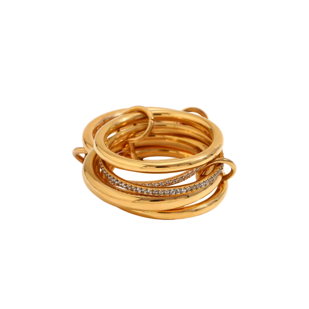 Brianna's Four Stacked Ring in Solid Gold