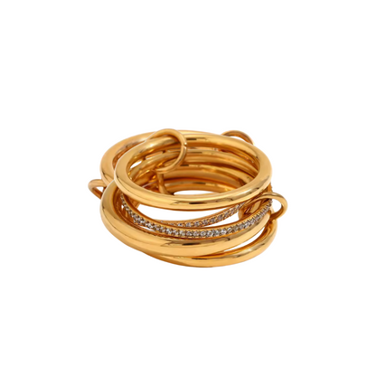 Brianna's Four Stacked Ring in Solid Gold