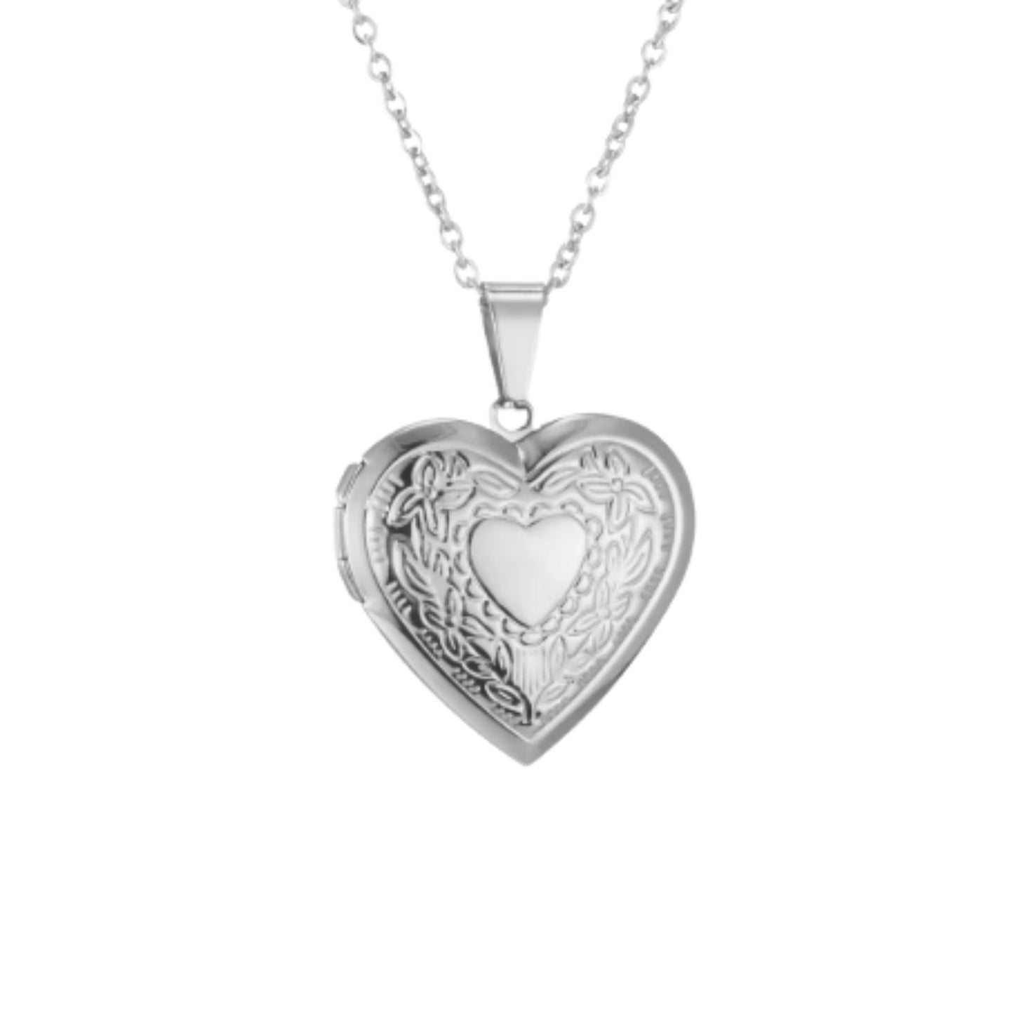 Ruby’s Heart Locket in Silver