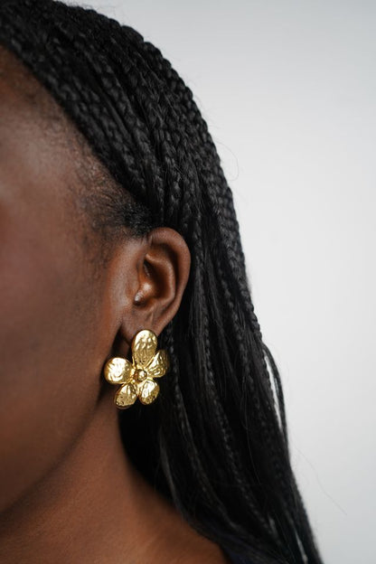 Camille's Gold Flower Earrings