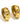 Alyna's White Hoops Gold