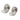 Alyna's White Hoops Silver