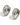 Alyna's White Hoops Silver