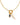 Amelie's Pearl Charm Necklace Gold Deep Blue